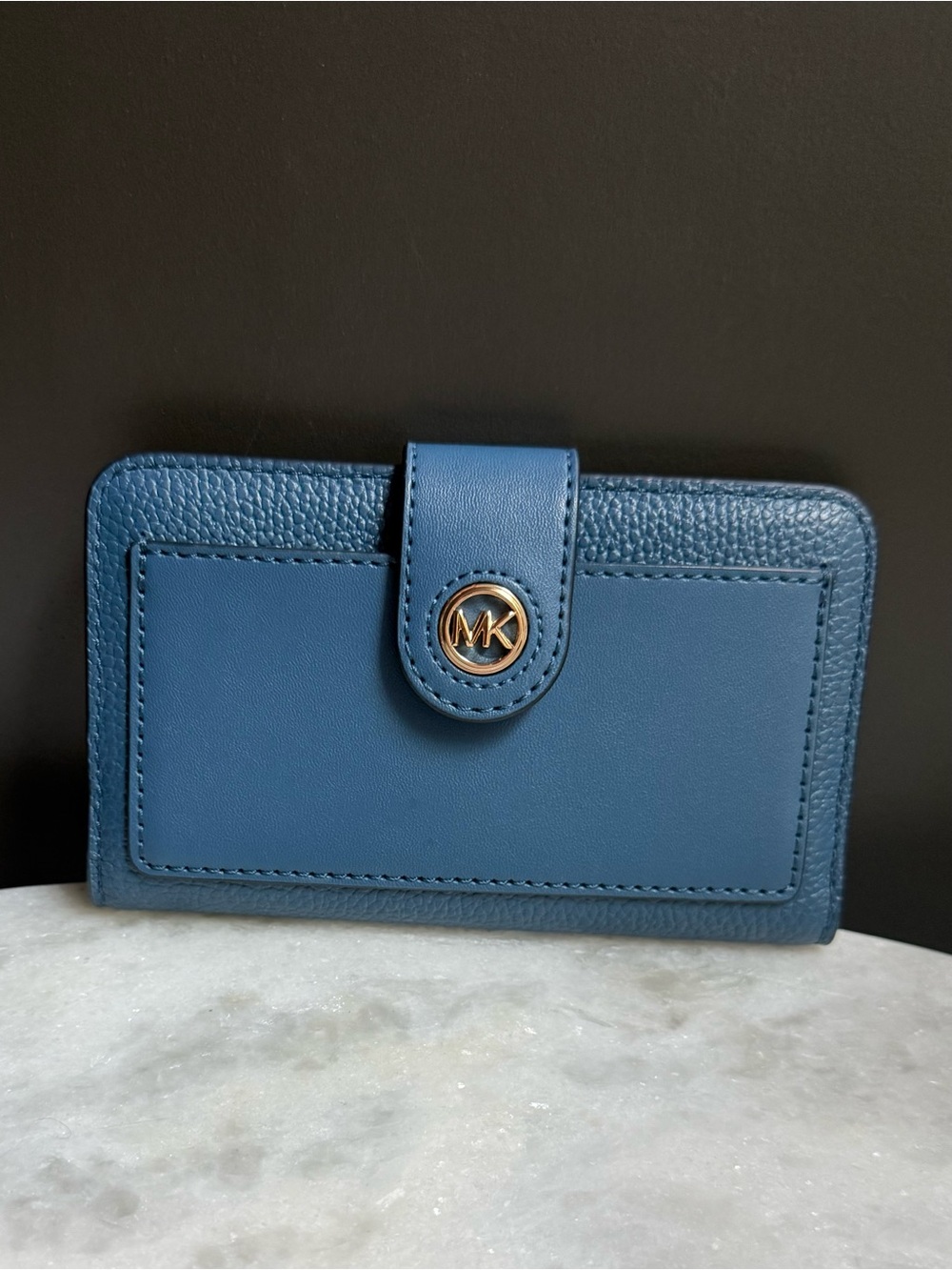 Michael Kors Charm Medium Tab Pocket Leather Bifold Wallet